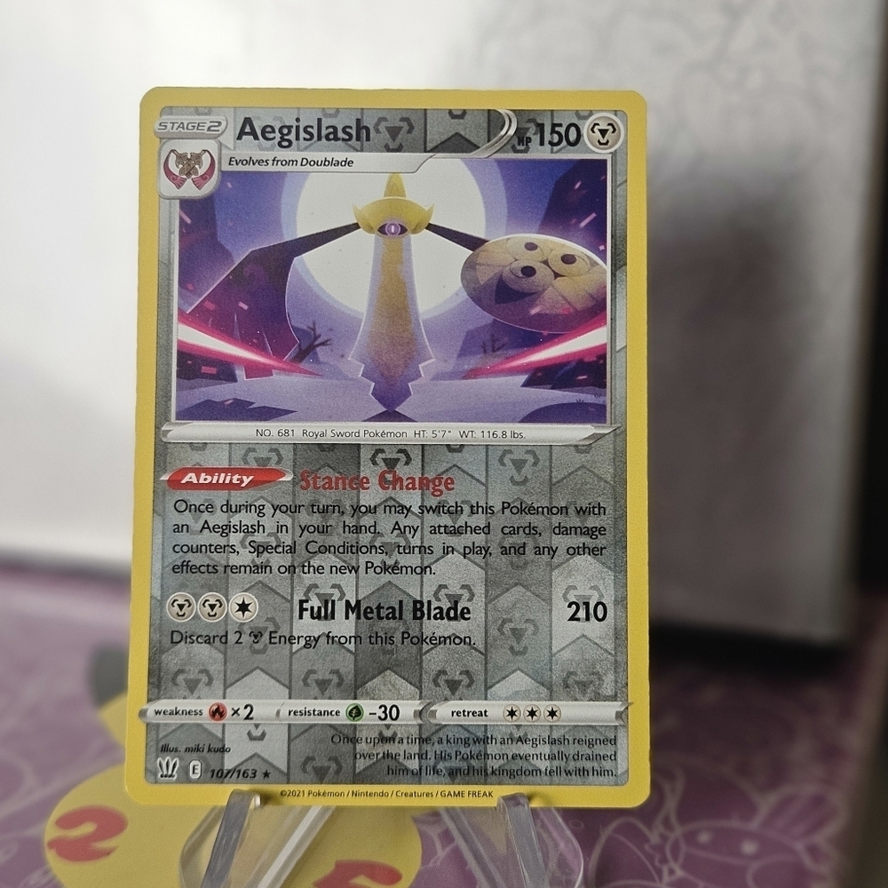 Aegislash 107/163 Pokémon TCG Reverse Holo Rare